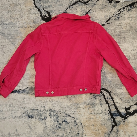 H&M Red Jean Jacket sz Small - Picture 3 of 4